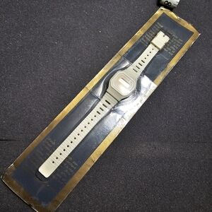 Vintage Lorillard New Old Stock Digital Quartz Watch White With Gold Tone Buckle
